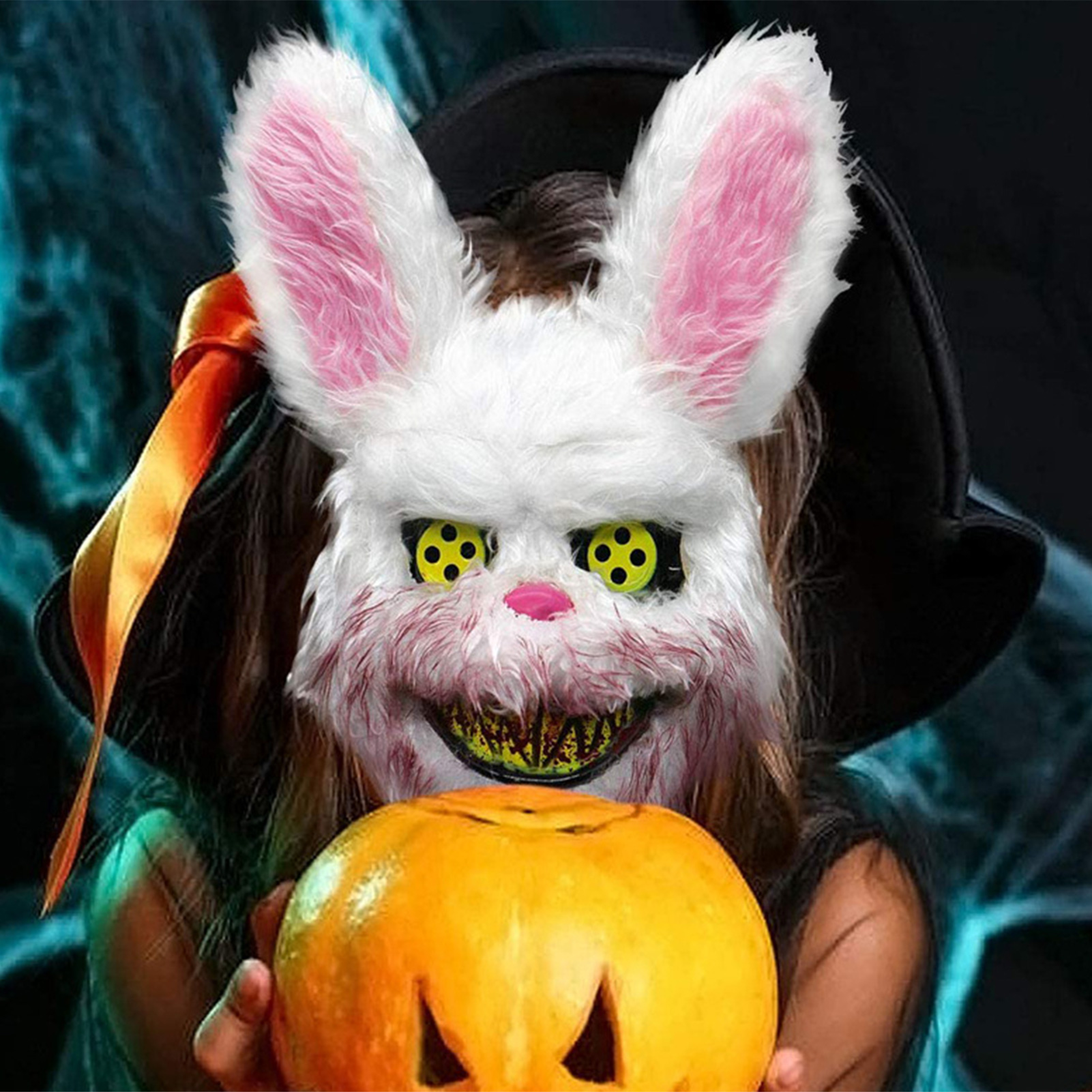 Masque D'Halloween, Masque De Lapin Effrayant Animal Animal